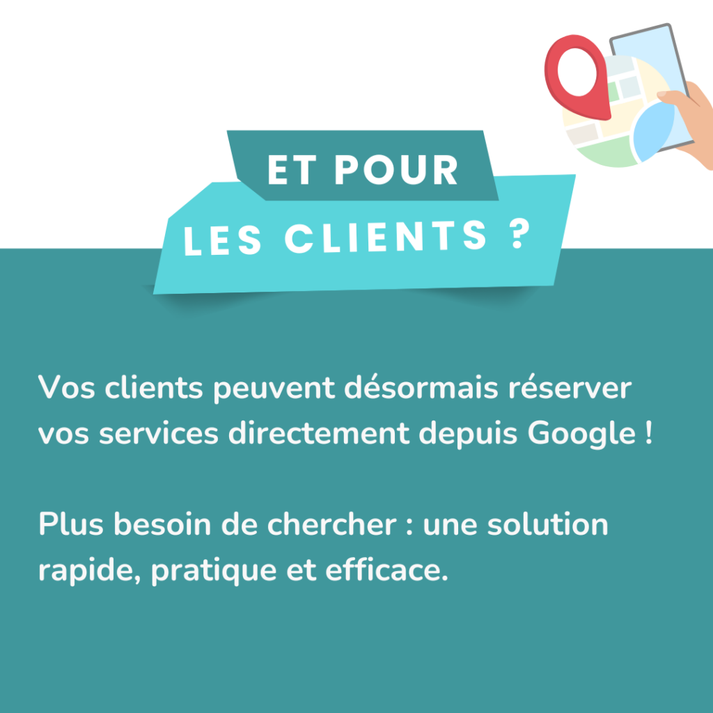 Le bouton "Reserve with Google" pour les clients.