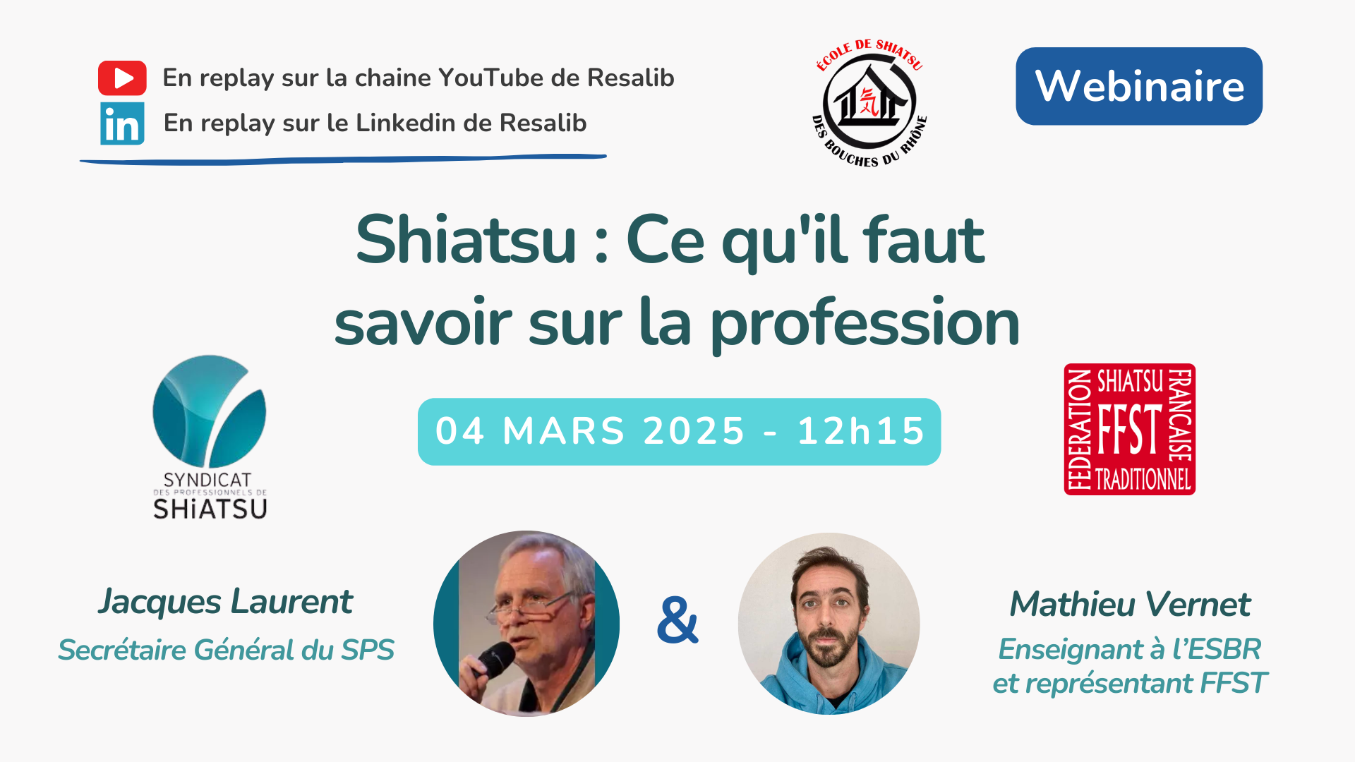 Visuel de présentation du webinaire sur le shiatsu.